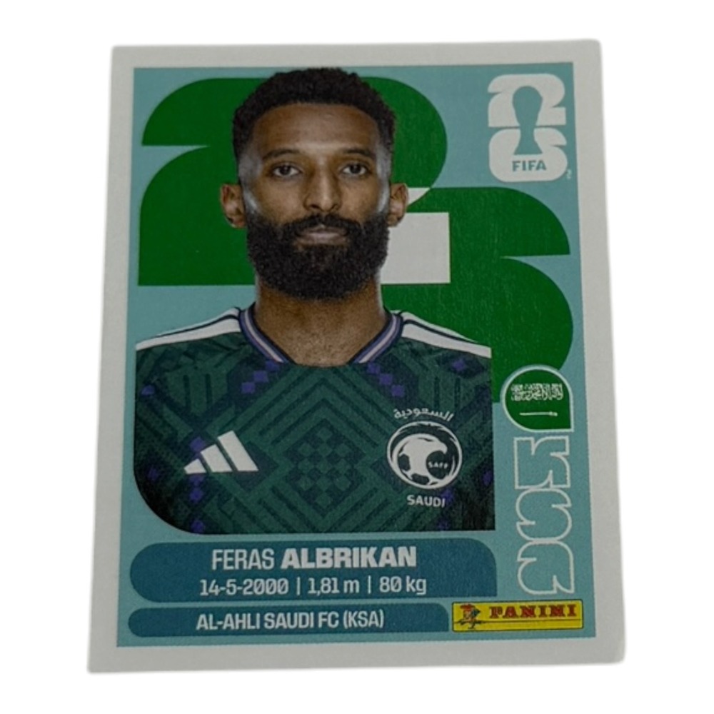 Panini FIFA World Cup 2026 Feras Albrikan Saudi Arabia KSA 18 Sticker